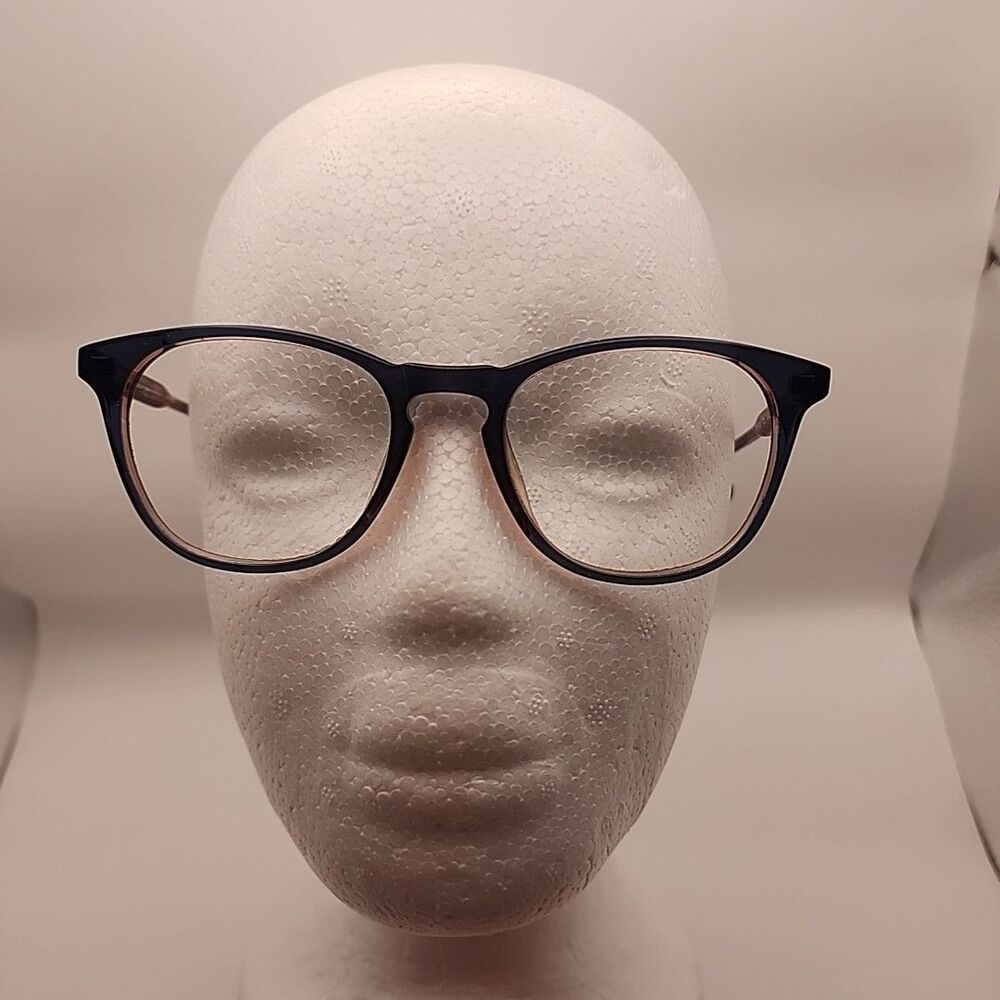 Scott Harris Eyeglasses Europa SH-500 Blue Tortoise Round Keyhole Bridge Frame